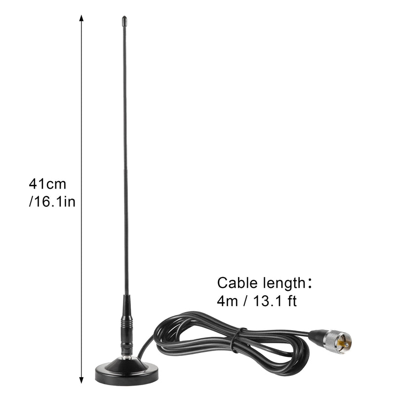 [AUSTRALIA] - Vehicle Car Mobile Ham Radio GMRS Soft Whip Antenna, UHF VHF 136-174MHz 400-470MHz 2meter 70CM Magnetic Base Mount Antenna for Motorola Kenwood Midland BTECH and BaoFeng Mobile Radios, Eifagur 