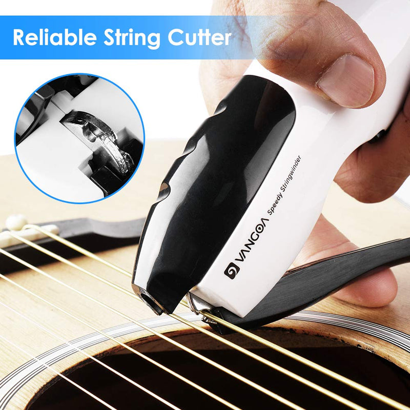 Vangoa Electric String Winder Cutter and Bridge Pin Puller, 3 in 1 Electric Restringing Tool Rechargeable for Guitars Bass…