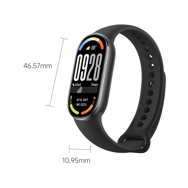 XIAOMI Mi Smart Watch Band 10, 5ATM Waterproof Fitness Step Tracker Sports Digital Smart Watch Health Band for Men Women, 1.72" AMOLED Display, 150+ Sports Modes 24/7 Sleep Monitor (Black) Black