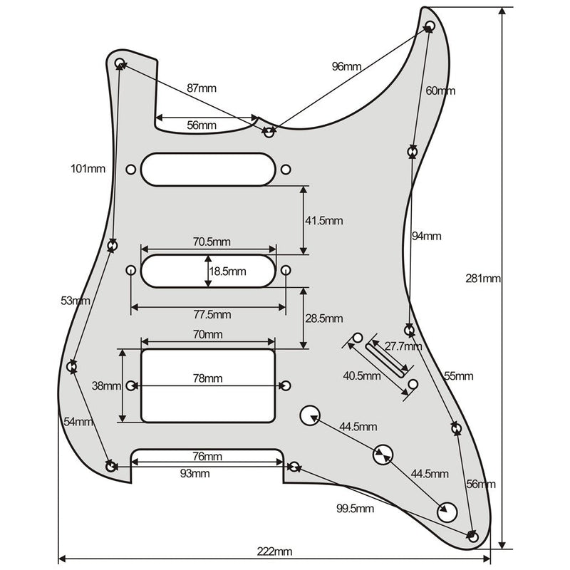 [AUSTRALIA] - 4Ply Aged Pearl Strat HSS Pickguard Scratch Plate Guitar BackPlate Set for Standard Strat Modern Style Guitar Part 4Ply Aged Pearl 