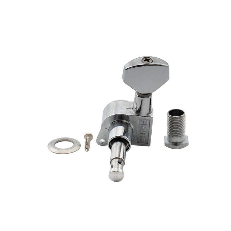 [AUSTRALIA] - Wilkinson WJN07 6 inline EZ-LOK Guitar Tuners Machine Heads 19:1 Ratio Tuning Pegs Keys for Fender Strat Stratocaster Tele Telecaster Electric Guitar, Chrome 