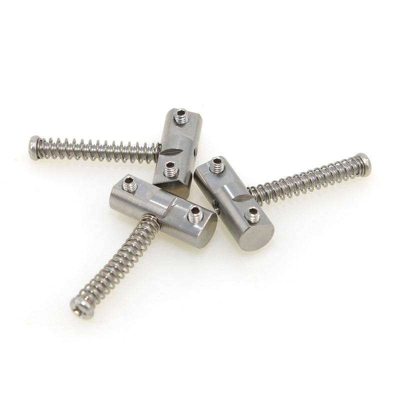 Titanium Alloy Compensated Bridge Saddles 10.8mm Barrel In-Tune Compatible with Fender Telecaster Vintage-Style Tele Bridge Saddle TL Electric Guitar Replacement Part