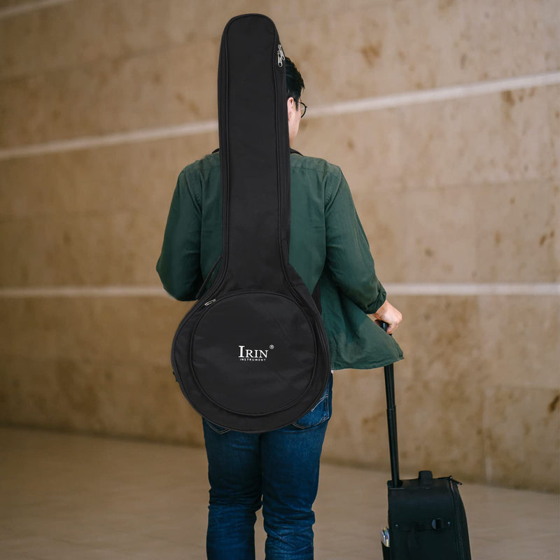 Travel Backpack Bag Padded Storage Resonator Black Resistant Accessories Banjo Back Bag Practical -resistant Full Size Pouch Case Banjos Gig Convenient - Xxcm Five Black Backpack