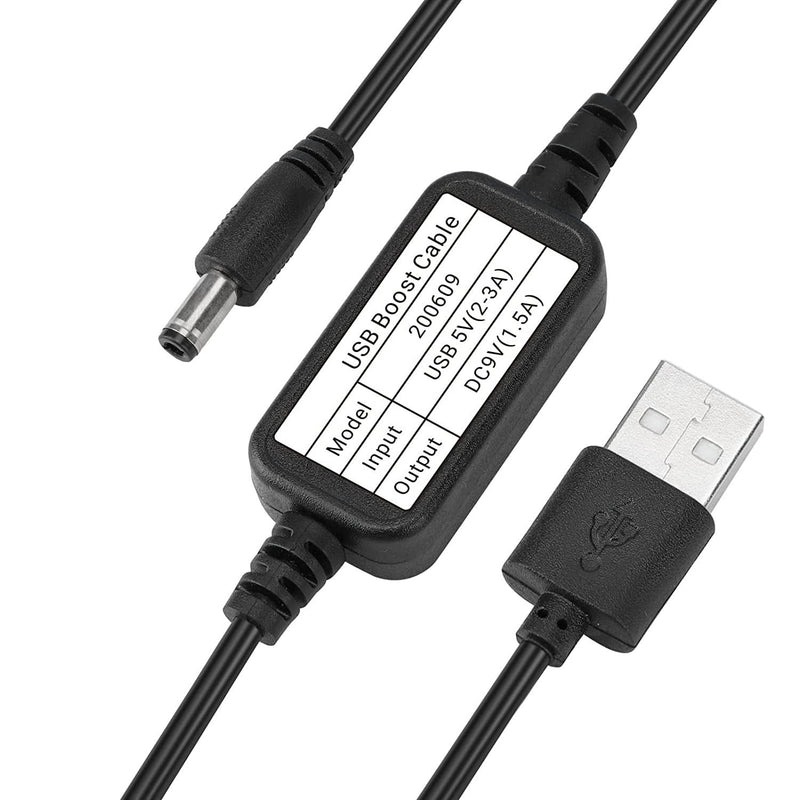 [AUSTRALIA] - USB to 12V Voltage Converter Cable, DC USB 5V to DC (5.5x2.1mm Male) Transformer Power Supply Adapter Cable Charging Cable 1.5m (5V-12V) 5V-12V 
