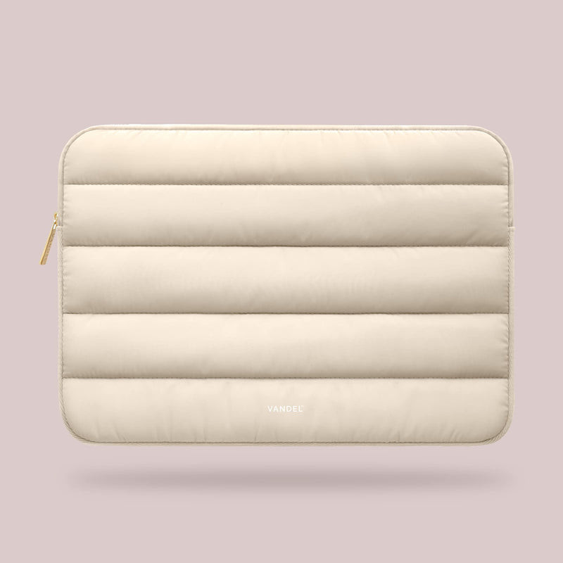 Vandel - The Original Puffy Laptop Sleeve 13-14 Inch Laptop Sleeve. Beige Laptop Sleeve for Women. Carrying Case Laptop Cover for MacBook Pro 14 Inch Sleeve, MacBook Air Sleeve 13 Inch, iPad Pro 12.9 a. Sand