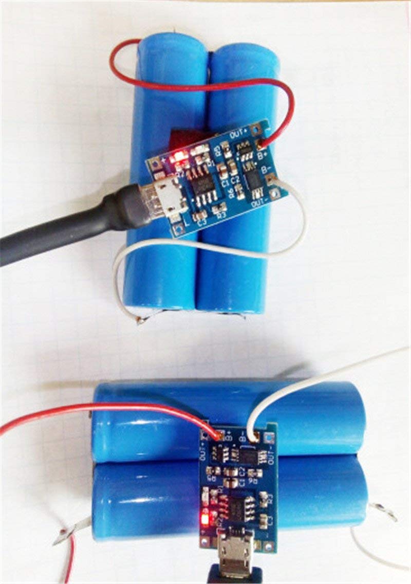zalati Lithium Battery Charging Module 10pcs 1A Power Input Modules Charging Board with Protection - Micro USB