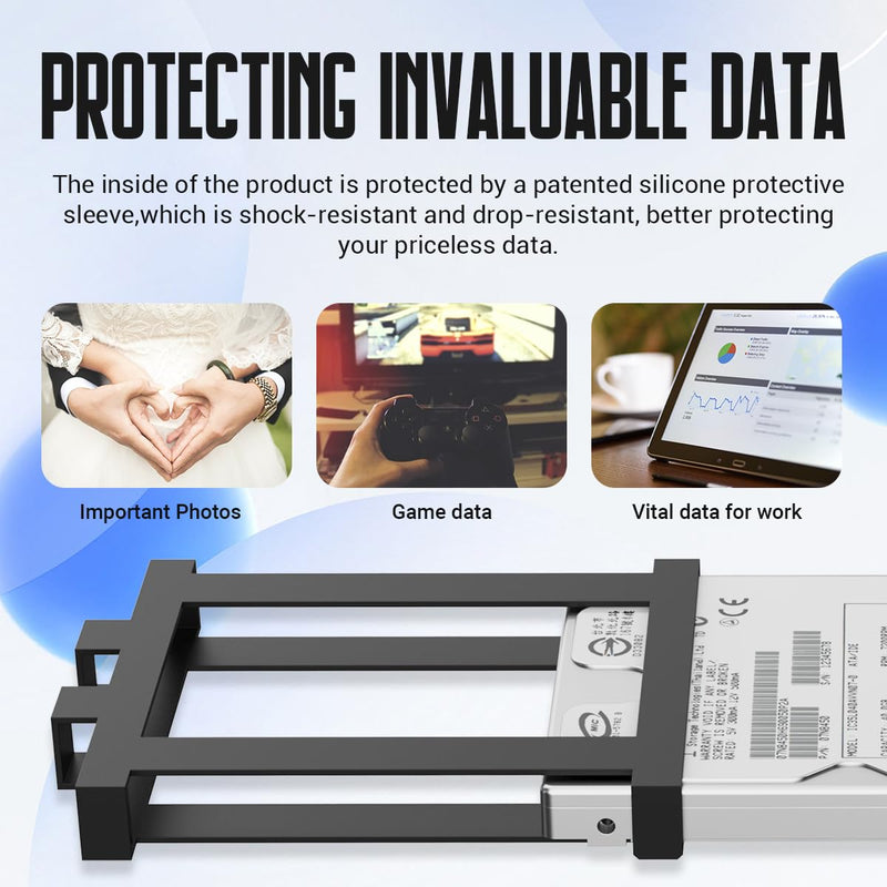 YOTUO 500GB External Hard Drive, Portable Storage Expansion HDD, USB 3.0 & USB-C for PC, Mac, Desktop, Laptop, Smartphone, PS4, Xbox One, Xbox 360, Office & Game Black 500 GB