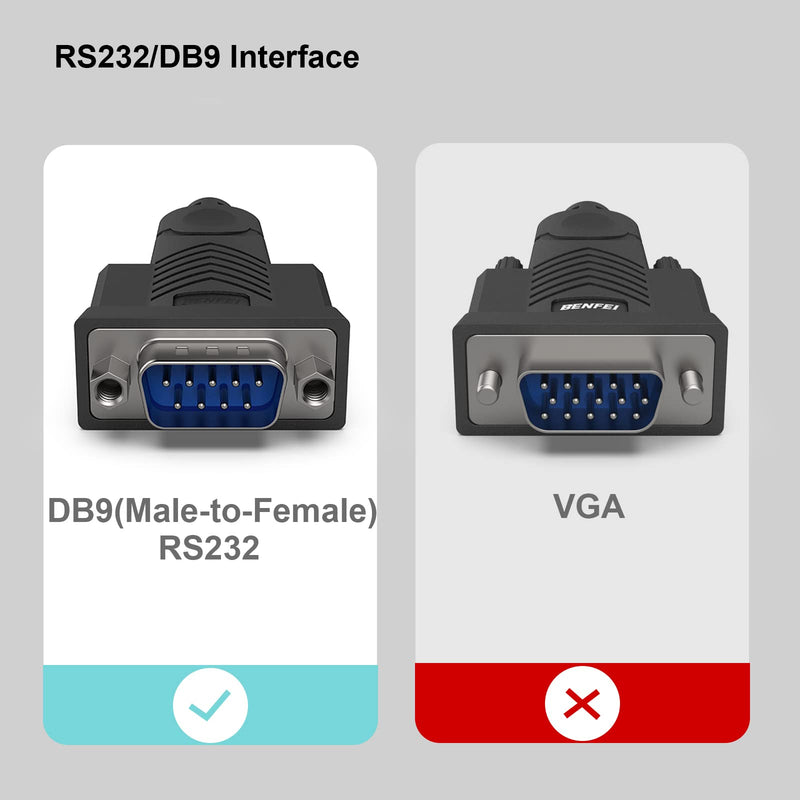 USB to Serial Adapter, Benfei 6 Feet USB to RS-232 Male (9-pin) DB9 Serial Cable, Prolific Chipset, Windows 10/8.1/8/7, Mac OS X 10.6 and Above