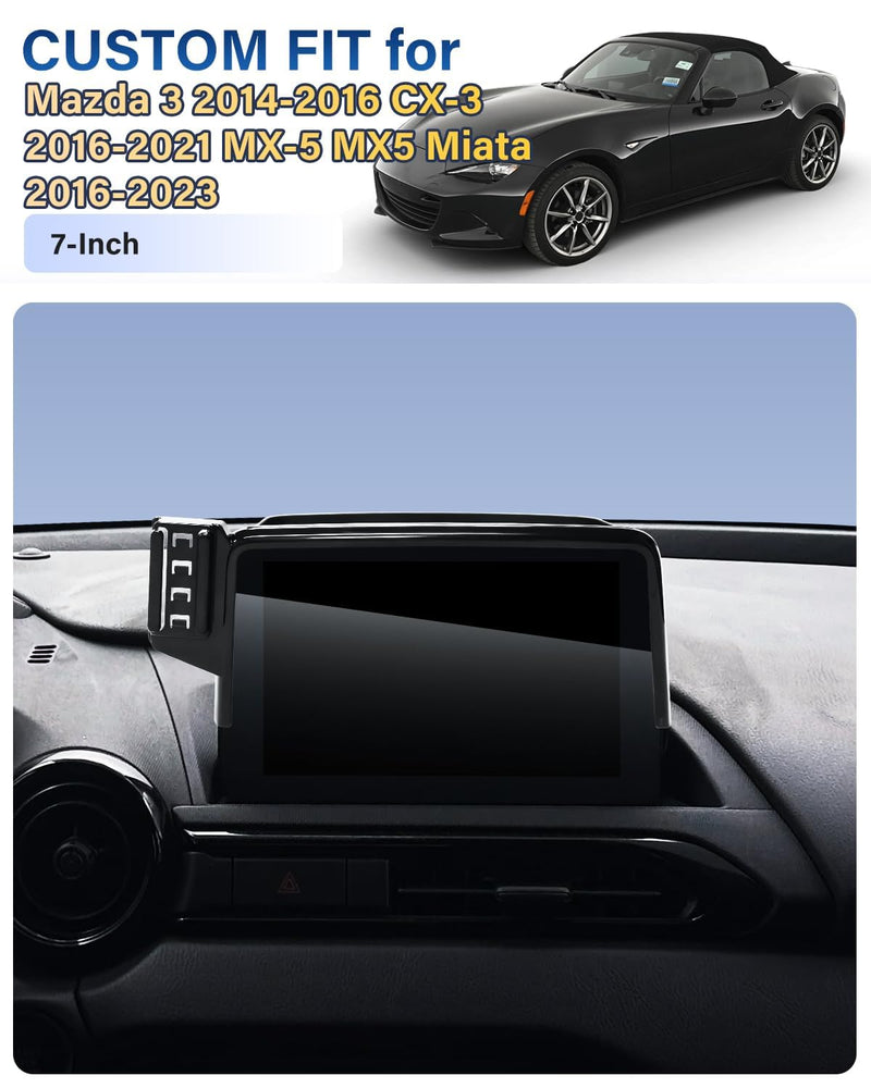 SKYLOTEC Car Phone Mount for Mazda 3 2014-2016/CX-3 2016-2021 Accessories | MX-5 MX5 Miata 2016-2023, 7-Inch Screen Automobile Cradles with Extension rod, Cell Phone Holder, Not Block Air Vent Universal Holder CX-3 2016-2021(Extension Rod)