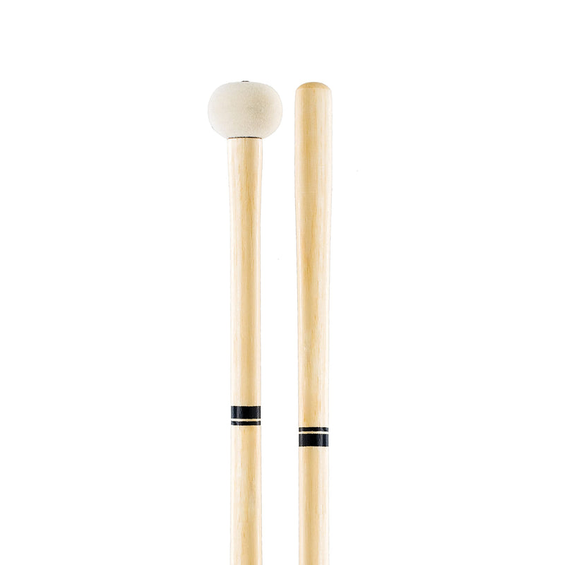 ProMark Bass Drum Mallets - Performer Series - Extra Dense Felt Head - Ideal for 20-22 inch Bass Drums - American Hickory Handles - Comfort Flare Grip - Exceptional Balance, Sound Projection - 1 Pair PSMB2