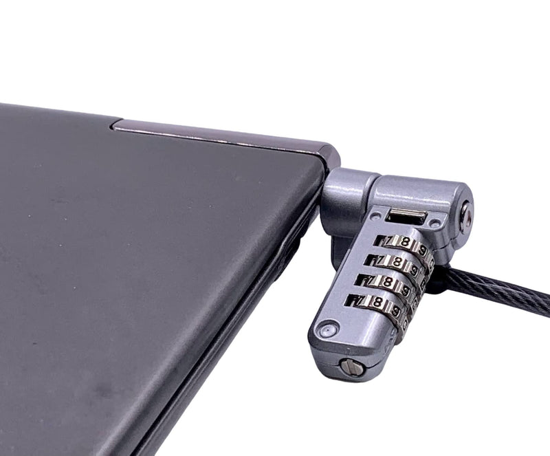 [AUSTRALIA] - Bosvision Laptop Security Cable Lock, for 3 Security Slots (K Standard, Nano and Wedge) Combination, 6.5 feet (200cm) Ø4.5mm Stainless Steel Cable 