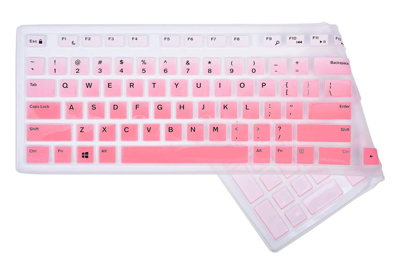 Keyboard Cover Skins Compatible with Dell KB216 Wired Keyboard & Dell KM636 Wireless Keyboard & Dell Optiplex 5250 3050 3240 5460 7450 7050 & Dell Inspiron AIO 3475/3670/3477 All-in one Desktop Ombre Pink