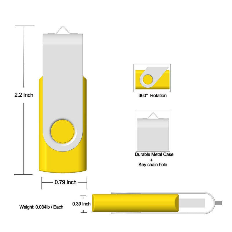 4GB USB Flash Drive, Flash Stick 4 GB 10 Pack Memory Stick JBOS Swivel Thumb Drives Gig Stick USB2.0 Pen Drive for Fold Digital Date Storage, Zip Drive, Jump Drive, Disk Key, USB Stick, Mixed Colors 4GB Mix(10)