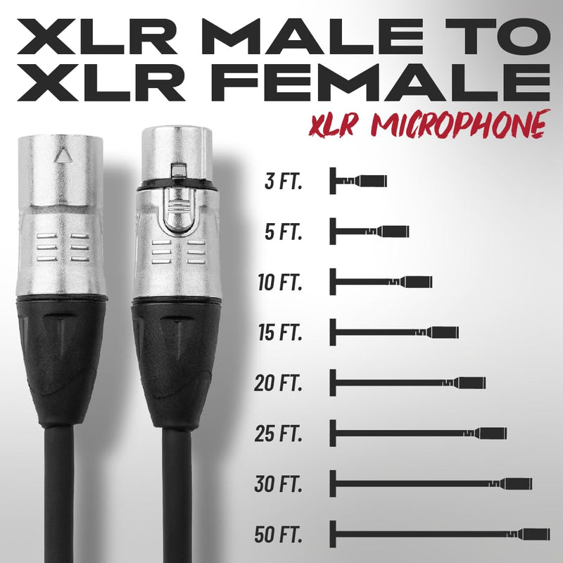 By Gator Cases Backline Series Standard 20 Foot XLR Microphone Cable, (GCWB-XLR-20) 20 Feet