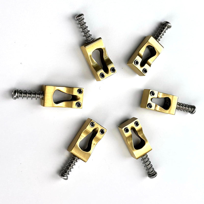 [AUSTRALIA] - Brass Guitar Tremolo Bridge Saddles 10.8mm Electric Guitar Brass Saddles for Fender Strat St Tele Telecaster 6 String Guitar Replacement Parts 
