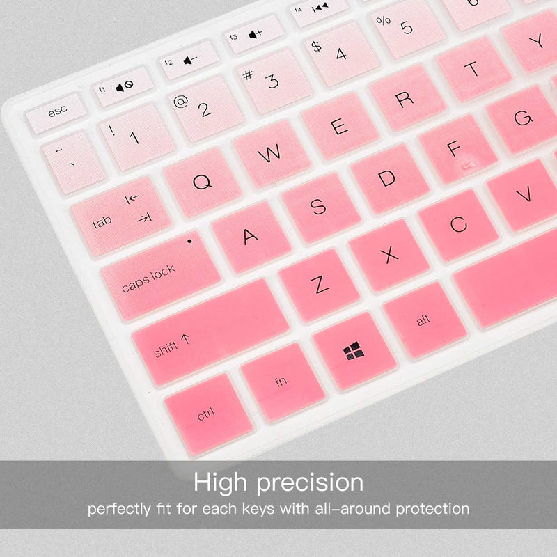 Keyboard Skin Cover for HP Pavilion 27 All in One PC 27-xa0014/27 Xa0055Ng/0370Nd/0076Hk/0010Na, HP Pavilion 24-inch 24-xa0020 Xa0002A Xa0032 xa0013w, HP Pavilion All in One Accessories, Ombre Pink