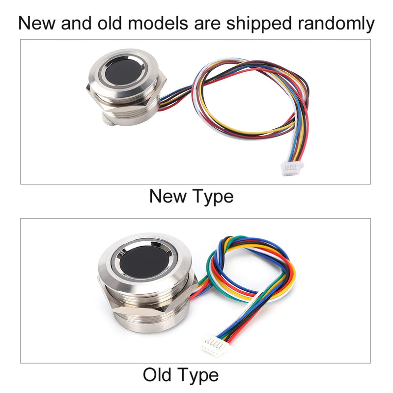 Fingerprint Identification Module, R503 Circular Capacitive Fingerprint Identification Module with 2-Color Ring Indicator Light for Access Control/Help Desk/Security Box