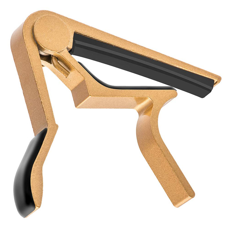 Guitar Capo for Acoustic and Electric Guitars with 6 String Aluminum Material Acoustic Electric Tools Colorful - Gold Yellow