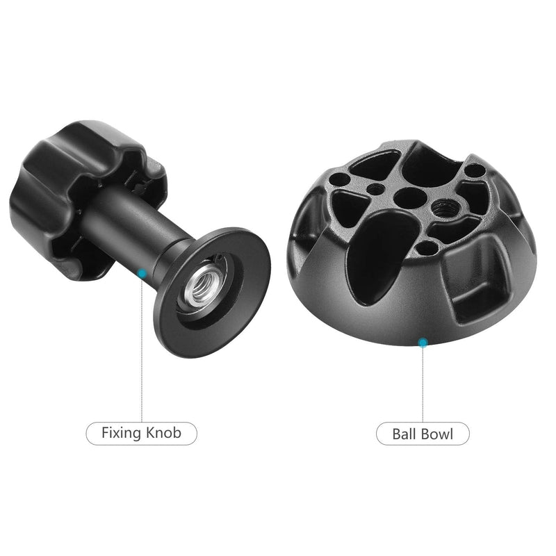 Neewer 75mm Bowl Adapter, Metal Half Ball Flat to Bowl Adapter Convert with 3/8-inch Screws Mount on Tripod and Fluid Head for Neewer TA60/2500/3500