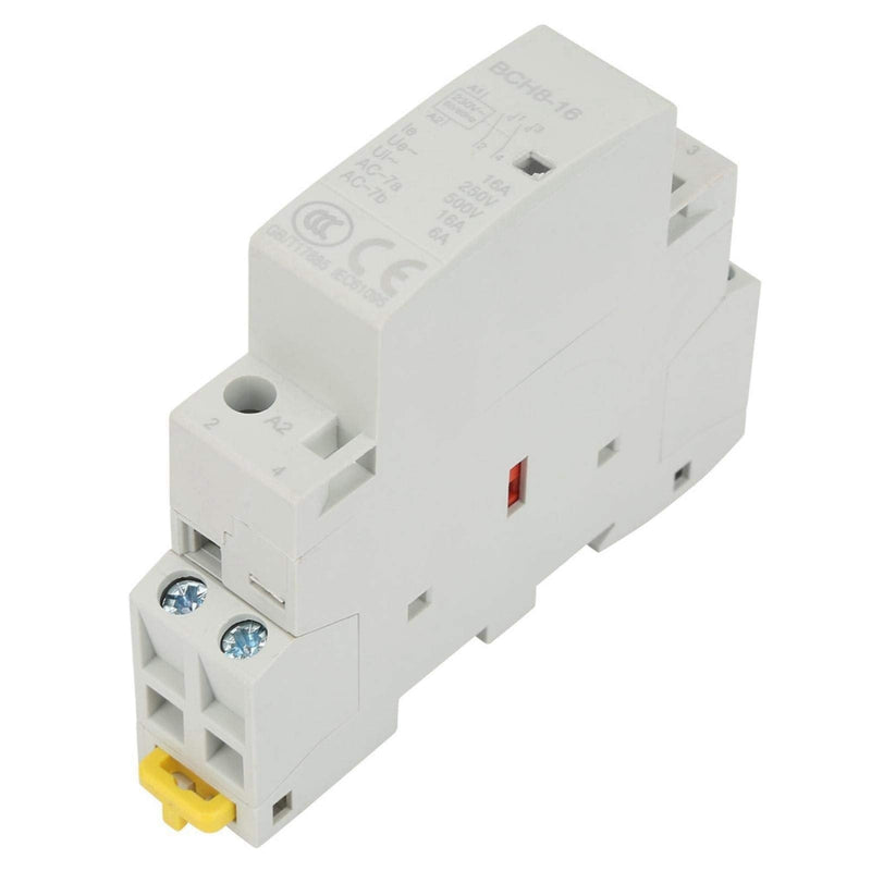 Contactor, 220 V/230 V, DIN rail, household AC contactor, 16 A contactor, number of main contacts, 2P, 2NO 50/60 Hz, circuit control