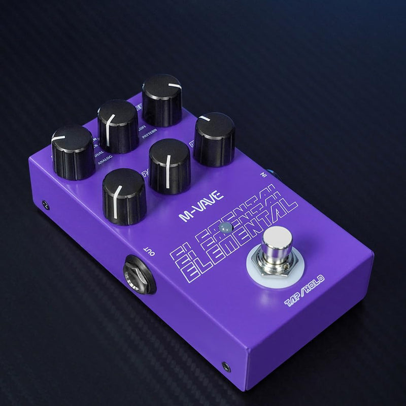 New Elemental Digital Delay Pedal 9 Different Delay Guitar Effects Delay Guitar Pedal Supporr for HOLD Mode and TAP