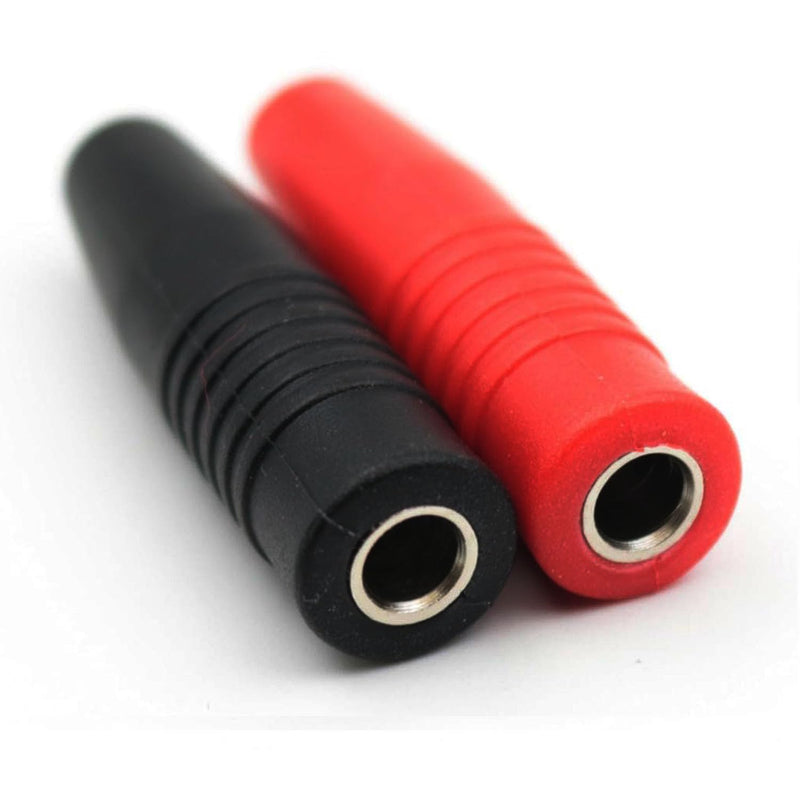 RUNCCI-YUN 10Pcs Insulated Female Banana Plug Solder Banana Plugs socket for Male Banana Plug Cable Connector（Black/Red）
