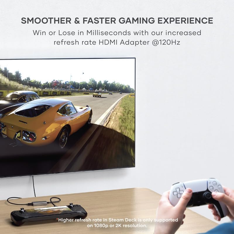 Satechi USB-C to HDMI 2.1 Adapter, 8K/60Hz & 4K/120Hz, HDR Support | HDR support compatible with Thunderbolt 3/4, MacBook, iPad and iPhone