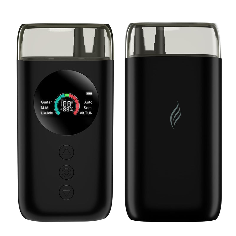 Enya Smart Automatic Guitar Tuner, Full-color LCD Screen - Metronome & String Winder - For Electric Guitars, Acoustic Guitars, Ukulele, Banjo, Mandolin, Black