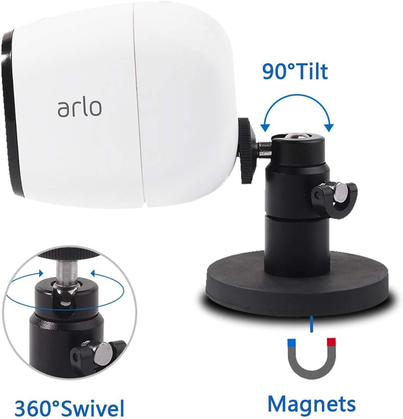 Magnetic Camera 1/4 Wall Mount Stand for Arlo Pro 4 Arlo Pro 3 Wyze Cam Outdoor Camera Arlo Ultra Eufy Cam Ring Cam Ring Indoor Cam,No Tools Directly Attached to Steel or Other Magnetic Surfaces,Black