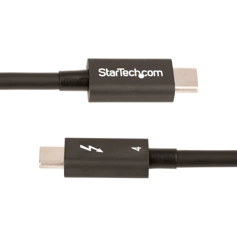 StarTech.com 3ft (1m) Thunderbolt 4 Cable - 40Gbps - 100W PD - 4K/8K Video - Thunderbolt Cable - Compatible w/ USB4/Thunderbolt 3/USB 3.2/USB Type-C/DisplayPort (TBLT4MM1M) 1m / 3ft