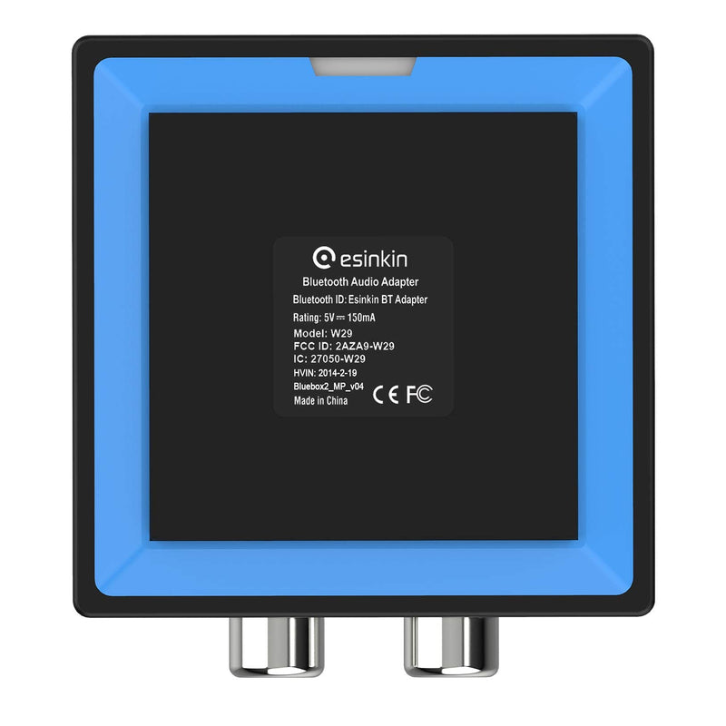 [AUSTRALIA] - Bluetooth Audio Adapter for Music Streaming Sound System, Esinkin Wireless Audio Adapter Works with Smartphones and Tablets, Bluetooth Receiver for Home Stereo 