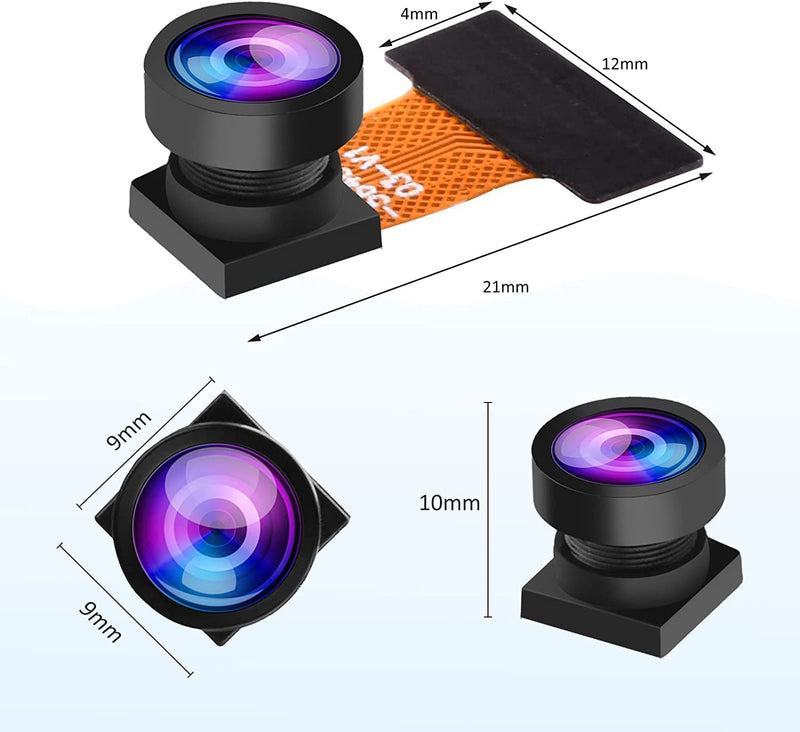 Aideepen OV5640 Camera Module 160° Wide Angle Lens 5 Megapixel Lens for ESP32 CAM 160°-5 million