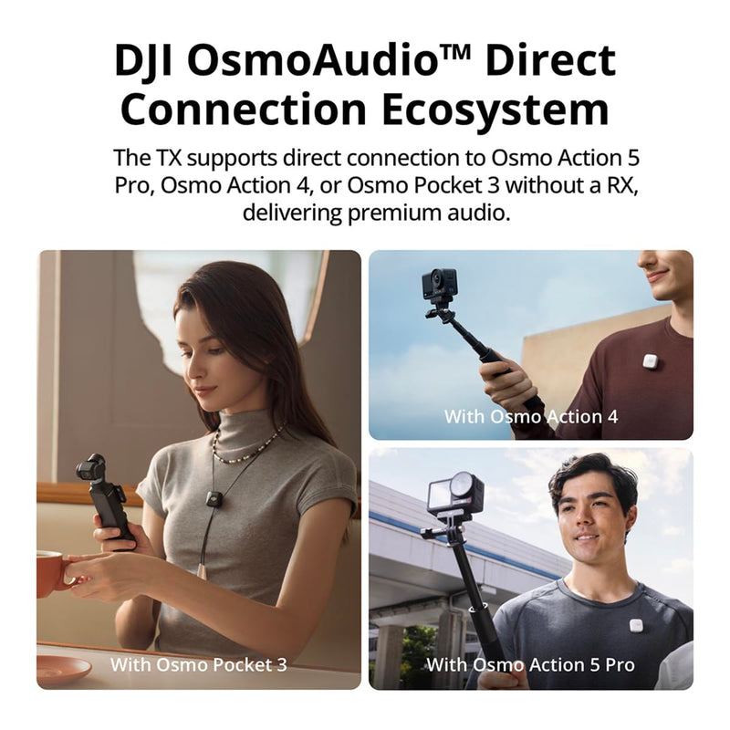 [AUSTRALIA] - DJI Mic Mini (1 TX + 1 RX), Wireless Lavalier Microphone for iPhone/Camera/Android, Ultralight, Detail-Rich Audio, Noise Cancelling, Automatic Limiting, Vlog, Streaming, 400m Transmission Mic Mini (1 TX + 1 RX) Single 