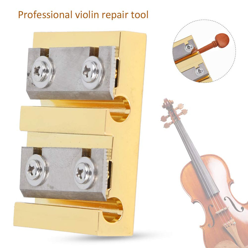 Violin Peg Shaver, Brass and Steel Violinist Musical Instrument Accessories B120 Golden Reamer Cutter for Violin Lovers