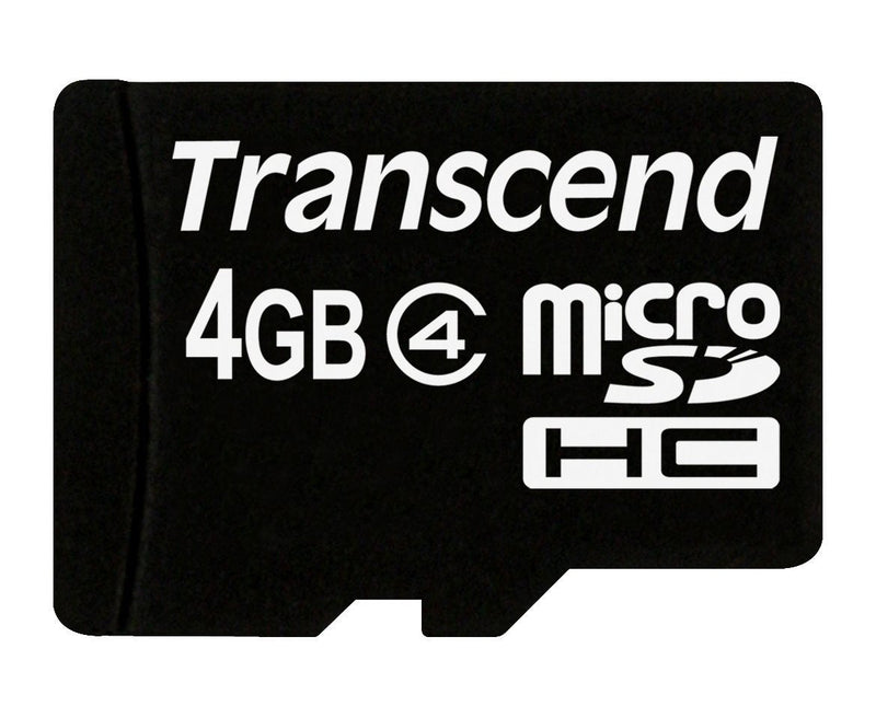 Transcend 4 GB Class 4 microSDHC Flash Memory Card TS4GUSDHC4
