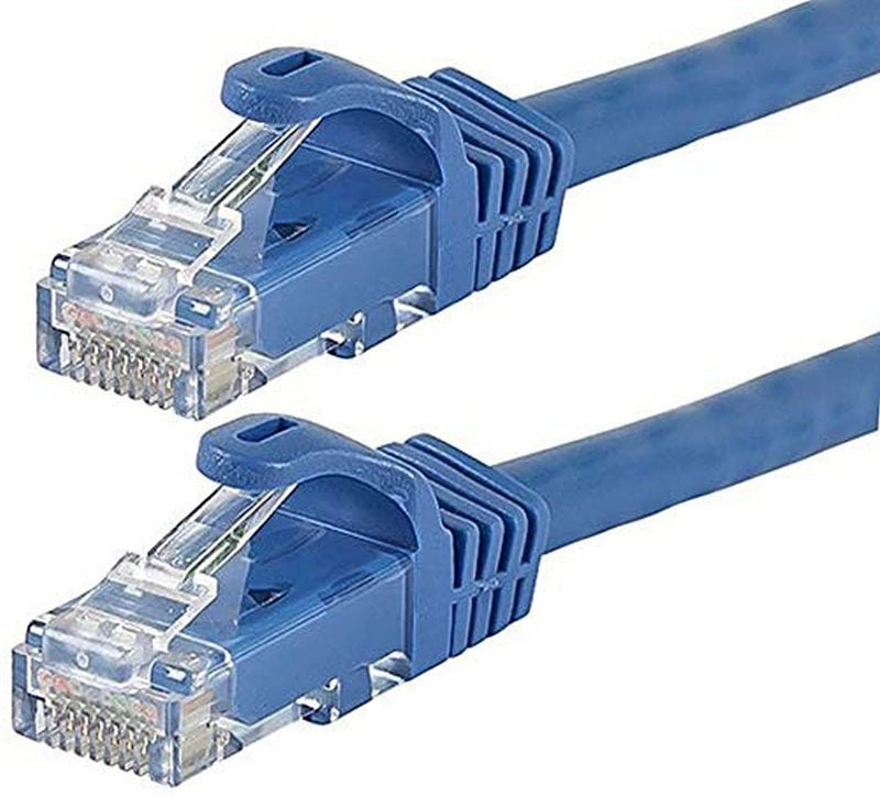 Monoprice Cat6 Ethernet Patch Cable Bundle - 12-Pack 2 Feet & 12-Pack 1 Foot - Blue Flexboot Series