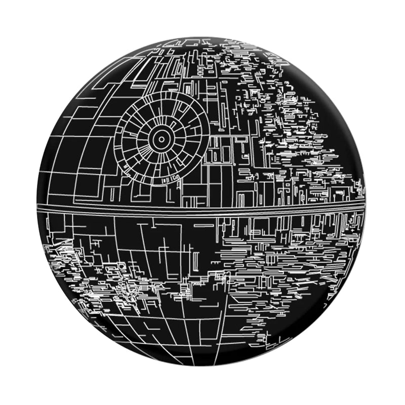PopSockets Phone Grip with Expanding Kickstand, Star Wars - Death Star Alum