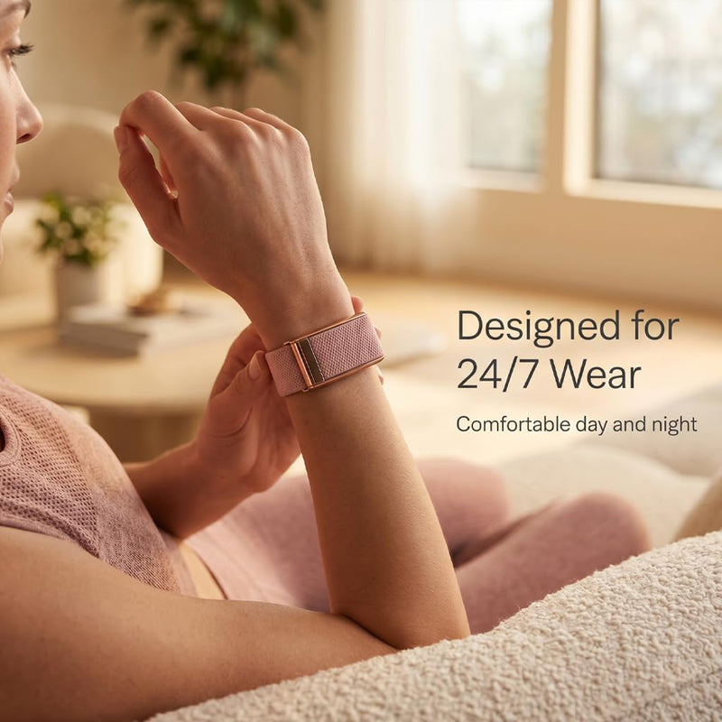 2-Pack Superknit Bands Compatible with WHOOP 5.0, Comfortable and Durable Replacement Wristband for One Peak & MG with Rose Golden/Golden Accessories (Includes 1pcs One Peak + 1pcs MG) Pink