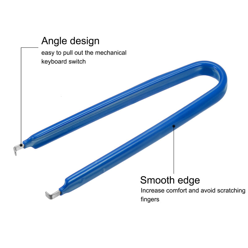 QUARKZMAN IC Puller Chip Extractor Stainless Steel with Insulated Vinyl Handle, Blue, Pack of 2