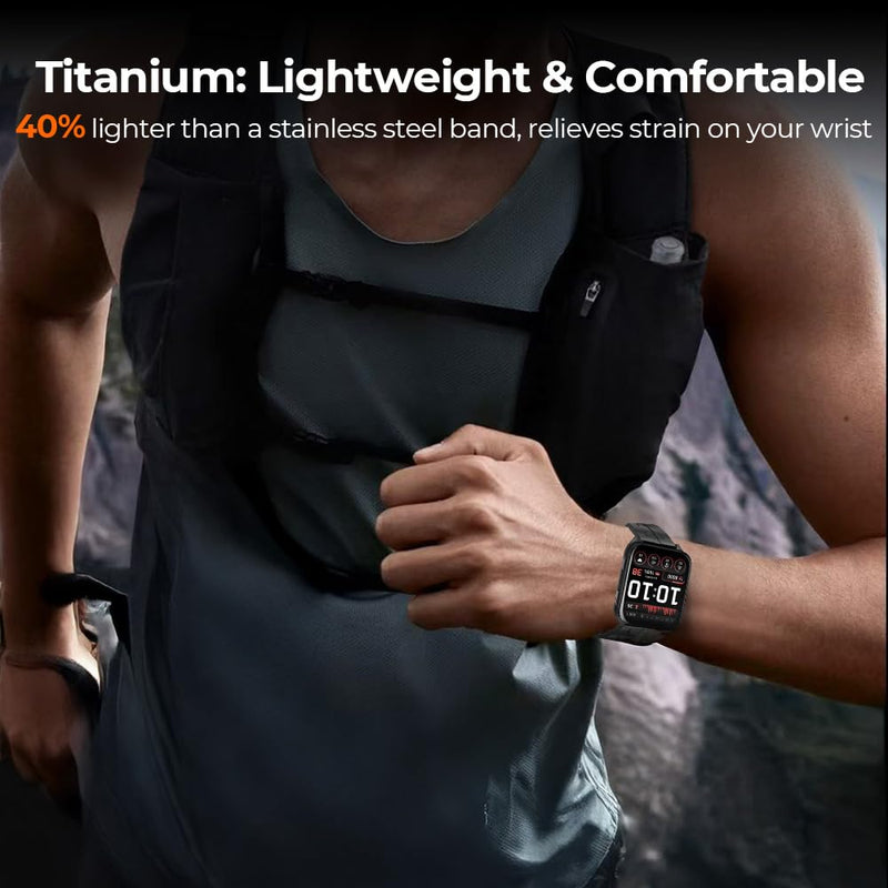 Titanium Metal Band for garmin venus X1, 24mm Quick Release Metal Watchband with Integrated Buckle Strap Replacement for Garmin Watch venu X1,Lightweight Skin-Friendly balck redd