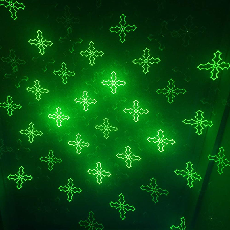 Mini 4 Lens 128 RGRB Patterns Laser Effect Mixed Blue LED Background Projector Light Remote Music Auto for DJ Party Show Home Gig Xmas Stage Lighting SL128RGRB