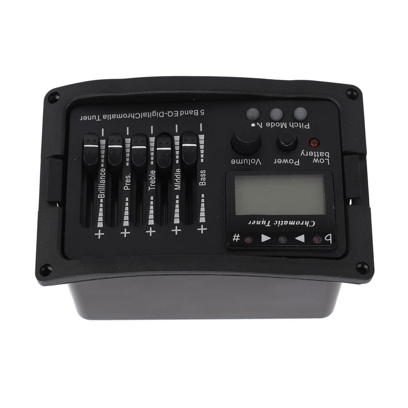 Acoustic Guitar Preamp Pickup 5 Band Guitar Preamp Equalizer with Tuner for Players Stage Performance