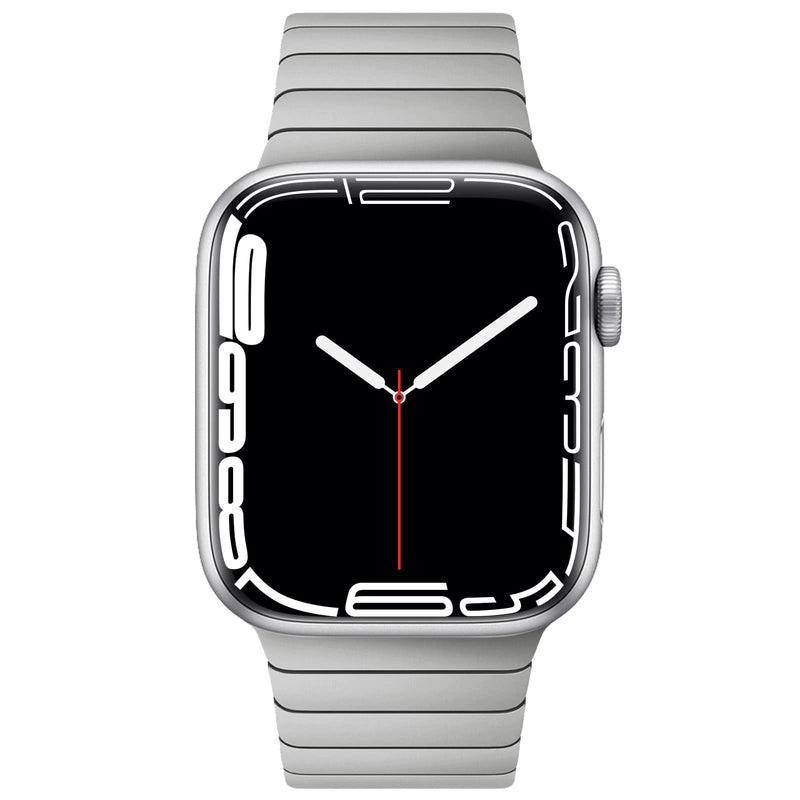 NewWays Titanium Link Bracelet Band for Apple Watch Ultra 3 2 1, Series3-11 | Premium Titanium, Lightweight Comfort, Exceptional Strength, Skin-Friendly, Built to Last [Grade 2 Titanium] Silver 42mm(Series 3)/44mm/45mm/46mm/49mm