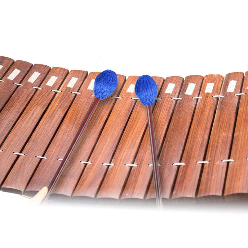 2 Pair Marimba Mallets Medium Blue Hard Yarn Head Keyboard Marimba Mallets for Percussion Marimba Playing Glockenspiel Marimba (Style 2) Style 2