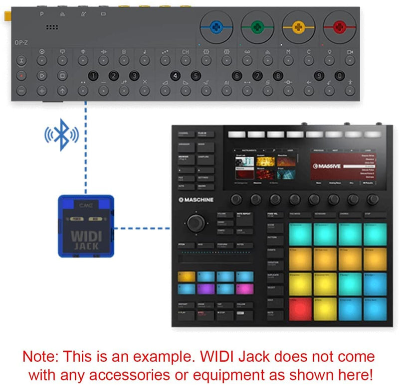 CME WIDI Jack + DIN-5 MIDI Cable Pack - Bluetooth MIDI Interface with 5-PIN DIN MIDI cables Included - Works with all DIN-5 MIDI devices - Wireless MIDI for Synth Keytar Pedalboard Keyboard