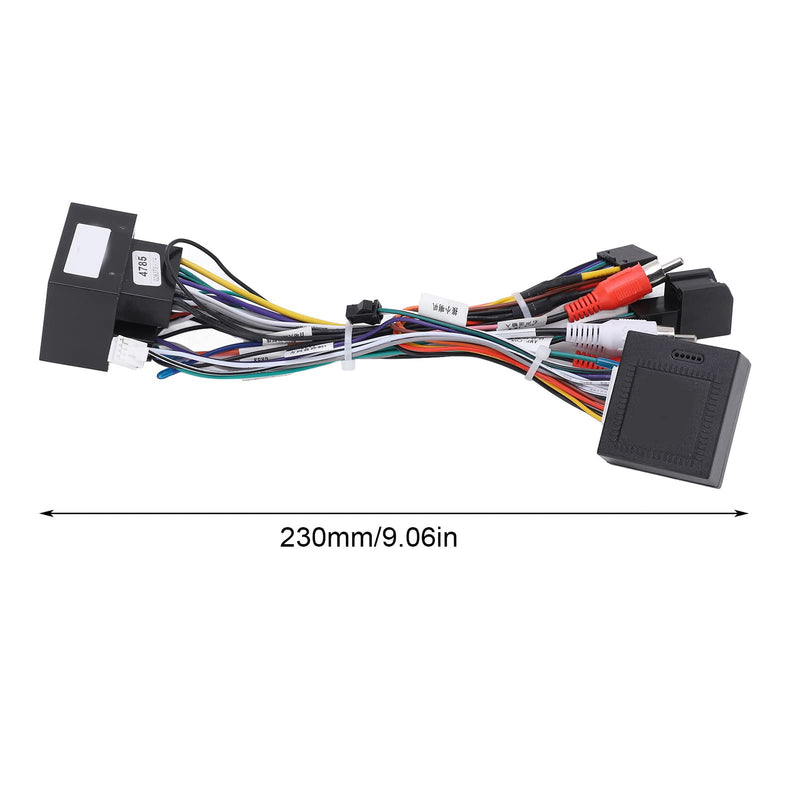 Car Stereo Wiring Harness with CAN Bus Interface, 16-Pin Plug and Play Adapter, Aftermarket Radio Installation