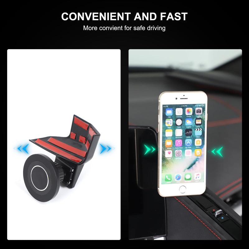 TOYCIDFG Magnetic Phone Holder Rotatable for Chevrolet C8 Corvette 2020-2025, Dashboard Center Console Attached Car Phone Mounted Accessories (Screen Attached)
