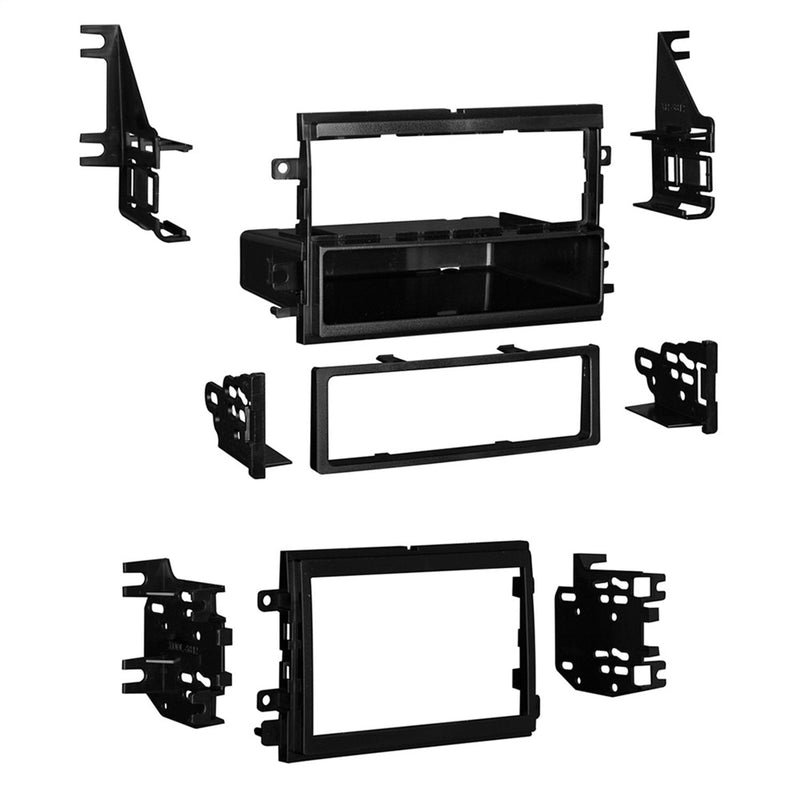 Metra 99-5815 Ford/Lincoln/Mercury Installation Dash Kit for Single DIN/Double DIN/ISO Radios & 70-5521 Radio Wiring Harness for Ford 03-Up Amp