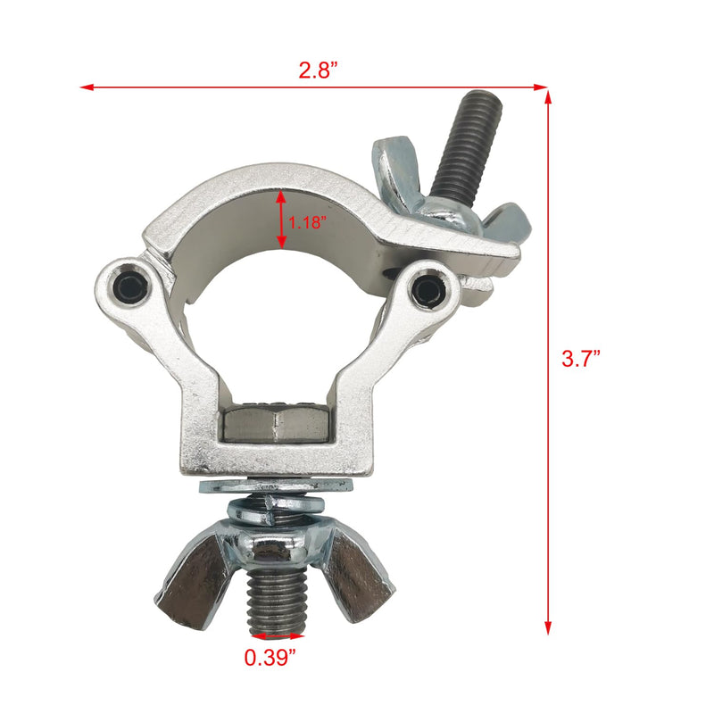[AUSTRALIA] - Stage Light Clamp aluminum mounting 1-1/4 to 1-3/8inch Truss Clamps Heavy Duty 165lbs Dj Lighting Clamps/Hooks Fit Pipe OD 32-35mm F24 for O Clamp LED Par Light Moving Head (4) 
