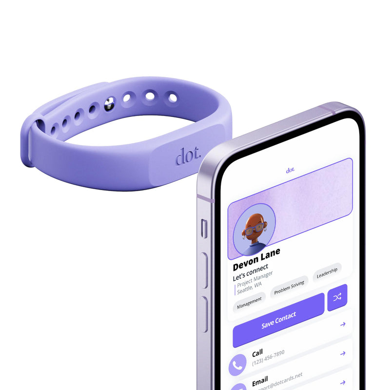 dot. Pack - Digital Business Card Starter Pack - Tap to Share - iPhone & Android (Purple)